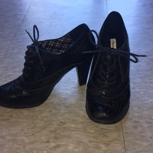 Chunky high heel booties